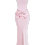 Vestido Maxi Drapado Corset Sin Tirantes Emily