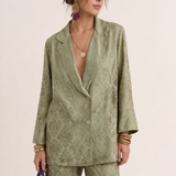 Camille - Conjunto mujer blazer y pantalón largo estampado floral elegante