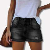 Shorts de mezclilla rasgados para mujeres