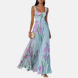 Vestido Maxi de Mujer con Diseño Floral y Corte A