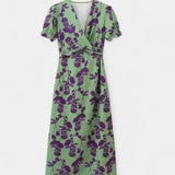 Vestido Maxi Elara con Nudo Frontal y Delicado Estampado Floral