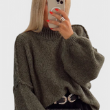 Suéter de punto oversized Cassia con mangas globo