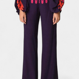 Conjunto de Dos Piezas Sybella con Diseño Off-Shoulder y Pantalones Anchos con Estampado