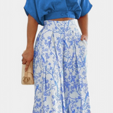 Conjunto Olivia Boho con Escote en V y Pierna Ancha