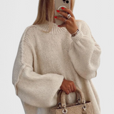 Suéter de punto oversized Cassia con mangas globo
