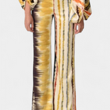 Conjunto de Dos Piezas Sybella con Top Off-the-Shoulder y Pantalones de Pierna Ancha