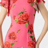 Vestido Qipao con Patrón de Rosas Elegantes Mayra