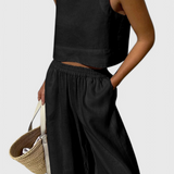 Conjunto Avelina Minimalista en Algodón y Lino Livianos