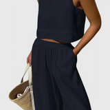 Conjunto Avelina Minimalista en Algodón y Lino Livianos