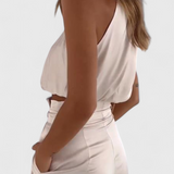 Conjunto Helira de Dos Piezas con Top Fluido y Pantalones Palazzo