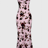 Vestido Deslizante Irina con Estampado Floral y Espalda Abierta