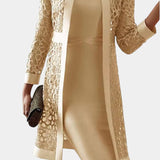 Conjunto de Vestido de Encaje de Dos Piezas Freya