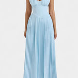 Vestido Bustier Plisado Sin Tirantes Seraphina