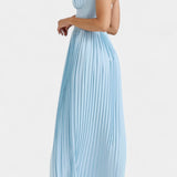 Vestido Bustier Plisado Sin Tirantes Seraphina