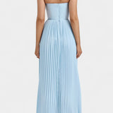 Vestido Bustier Plisado Sin Tirantes Seraphina
