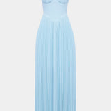 Vestido Bustier Plisado Sin Tirantes Seraphina
