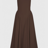 Vestido Midi Verona con Escote Cuadrado