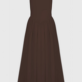 Vestido Midi Verona con Escote Cuadrado