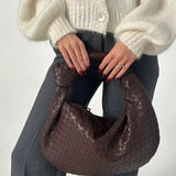 Bolso de Hombro Tejido Mediano Sage