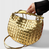 Bolso Gerda Woven con Asa de Oro