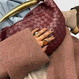 Bolso Gerda Woven con Asa de Oro
