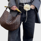 Bolso Gerda Woven con Asa de Oro