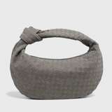 Bolso Tejido Mediano Lila con Detalle de Nudo