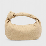 Bolso Tejido Mediano Lila con Detalle de Nudo