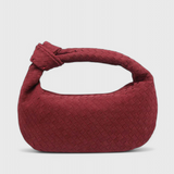 Bolso Tejido Mediano Lila con Detalle de Nudo
