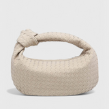 Bolso Tejido Mediano Lila con Detalle de Nudo