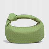 Bolso Tejido Mediano Lila con Detalle de Nudo