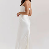 Vestido Maxi Drapado Corset Sin Tirantes Emily