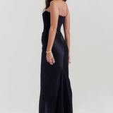 Vestido Maxi Drapado Corset Sin Tirantes Emily
