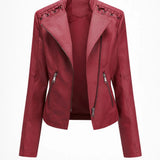 Chaqueta Mujer - Estilo Biker con Cremallera y Cuello Asimétrico | Casual