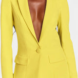 Conjunto de Blazer Ajustado y Pantalones de Pierna Ancha Marnie