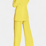 Conjunto de Blazer Ajustado y Pantalones de Pierna Ancha Marnie