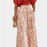 Conjunto Olivia Boho con Escote en V y Pierna Ancha