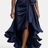 Stephanie | Vestido Maxivestido de Satén Dramático