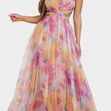 Vestido Maxi Floral Ingrid con Escote en V