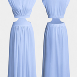 Conjunto Minimalista Jocelyn con Cuello Alto y Abertura Lateral