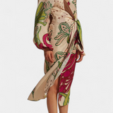 Vestido Envolvente con Estampado Floral Fana y Cintura Ajustable