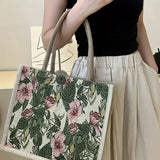 Bolsa de Yute Taila con Estampado Floral y Diseño Ecológico