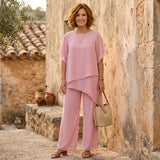 Ainhoa | Conjunto Elegante de Ceremonia Mujer Túnica Asimétrica