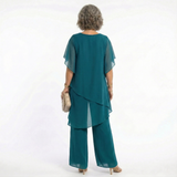 Ainhoa | Conjunto Elegante de Ceremonia Mujer Túnica Asimétrica