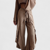 Conjunto Elsie Fluid con Kimono y Pantalones Cruzados