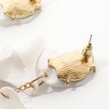 Pendientes de Gota de Pétalo de Orquídea