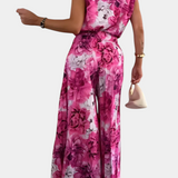 Conjunto Liora de Dos Piezas con Top Estructurado y Pantalones Plisados