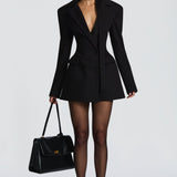 Vestido Minifalda Blazer Ajustado para Mujeres