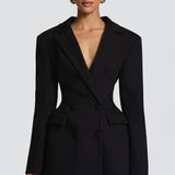 Vestido Minifalda Blazer Ajustado para Mujeres