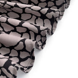 Blusas y Camisas de Manga Larga Sueltas con Botones, Color Contraste, Estampado de Serpiente